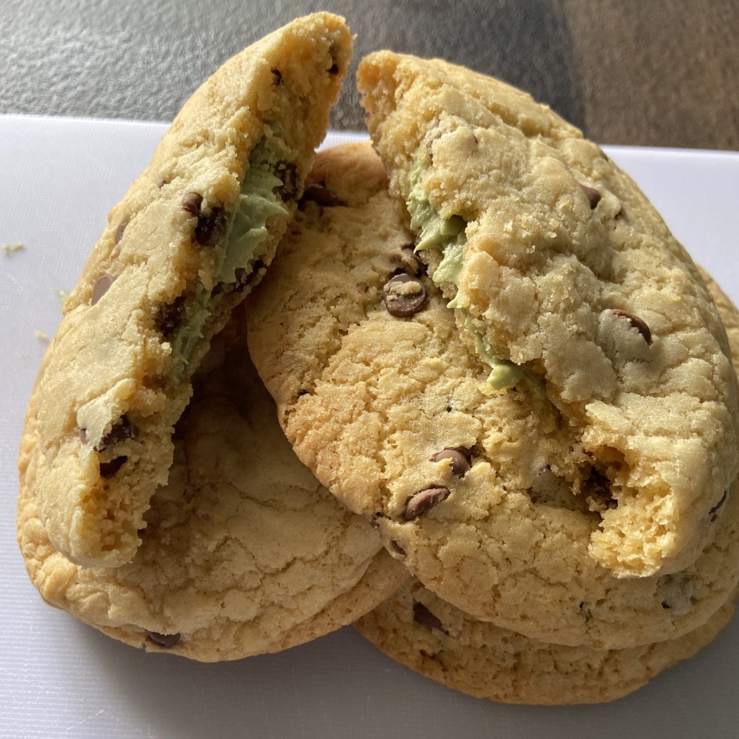 Pistachio Cream Stuffed Cookie